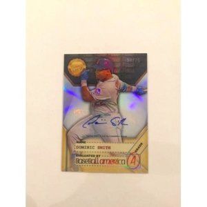 2017 Bowman's Best Dominic Smith NY Mets Deans List Auto #BADL-DS #d 30/75 (020)